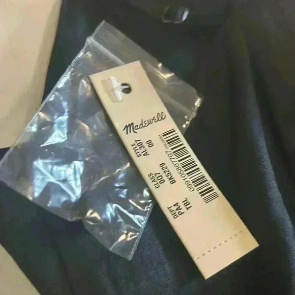 Madewell Satin Side Button Wrap Cami Dress. True Black. Size 00. NWT. - Picture 5 of 5